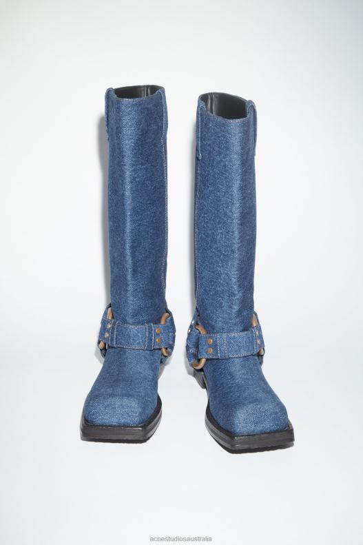 Denim buckle boots Blue Acne Studios R66LJ534 Footwear