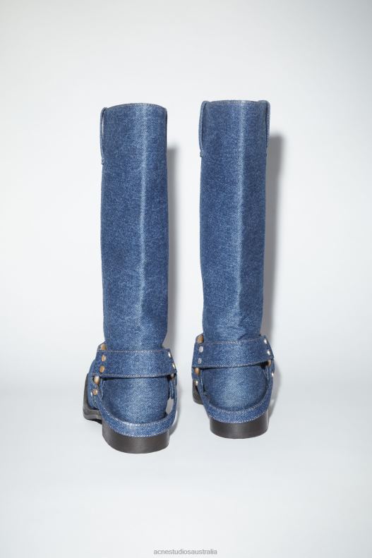 Denim buckle boots Blue Acne Studios R66LJ534 Footwear