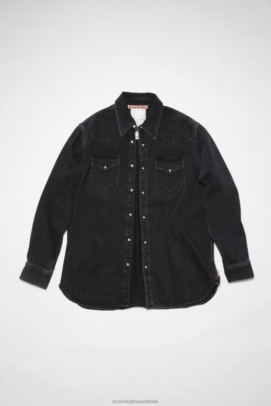 Denim button-up shirt Black Acne Studios R66LJ1008 Apparel