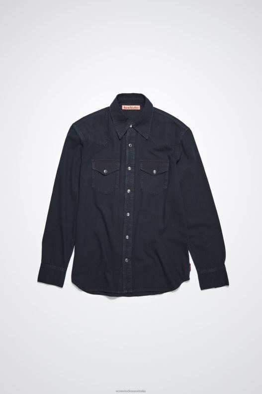 Denim button-up shirt Blue/Black Acne Studios R66LJ1007 Apparel