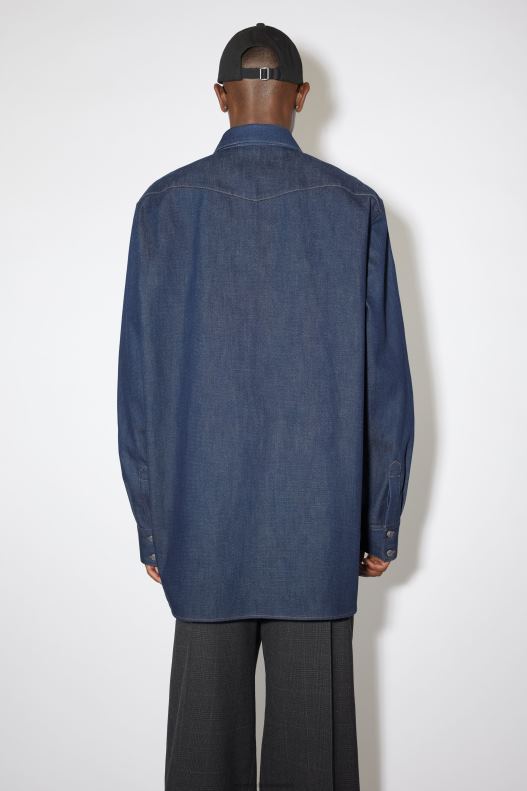 Denim button-up shirt Indigo Blue Acne Studios R66LJ1006 Apparel