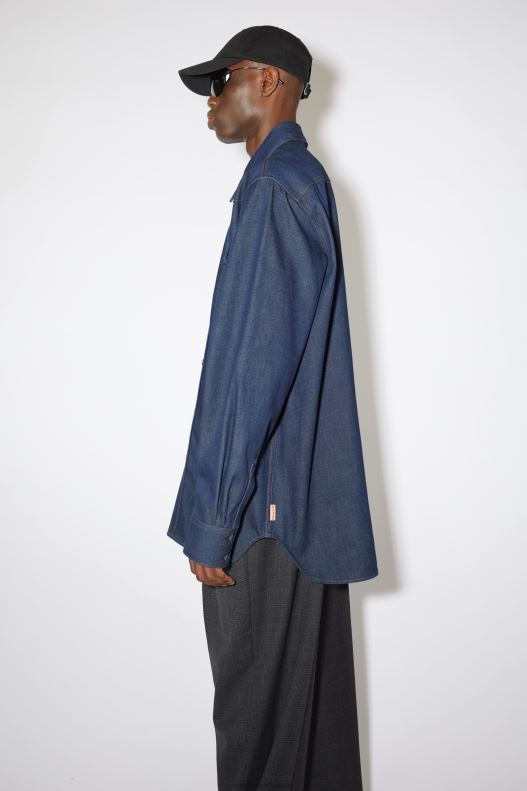 Denim button-up shirt Indigo Blue Acne Studios R66LJ1006 Apparel