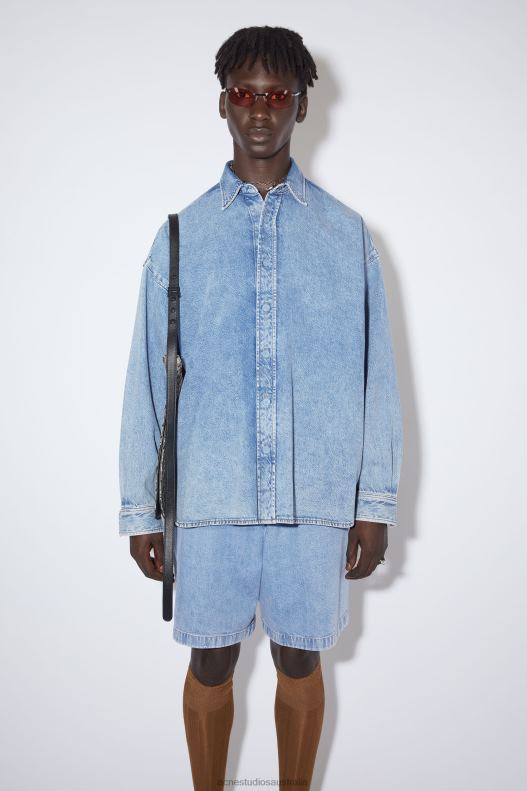 Denim button-up shirt Indigo Blue Acne Studios R66LJ1175 Apparel