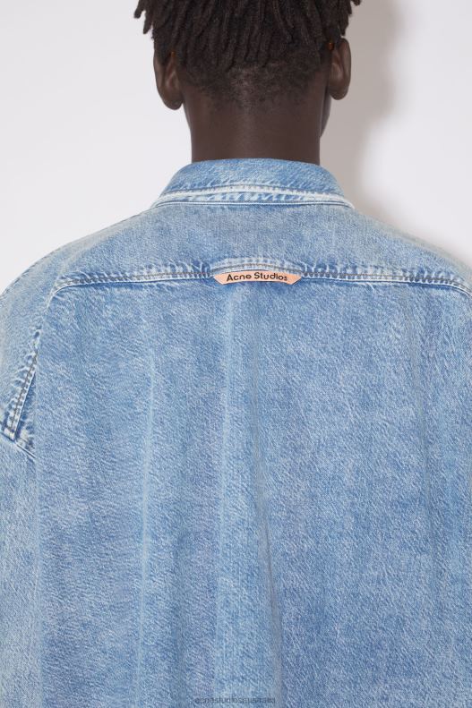 Denim button-up shirt Indigo Blue Acne Studios R66LJ1175 Apparel