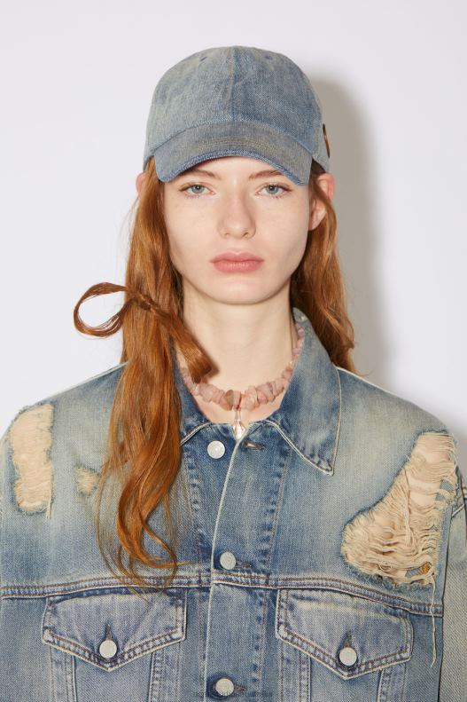 Denim cap Mid Blue Acne Studios R66LJ568 Accessories