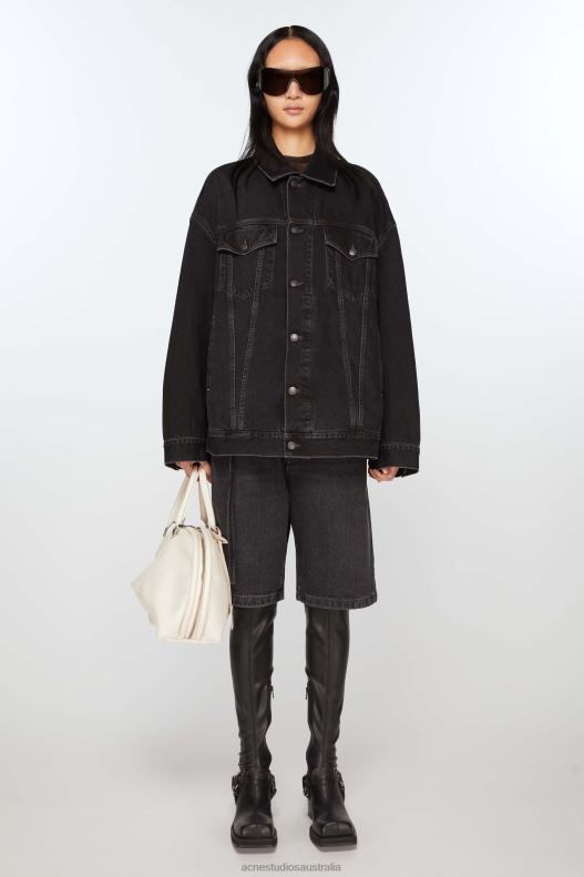 Denim jacket - Oversized Unisex fit Black Acne Studios R66LJ16 Apparel