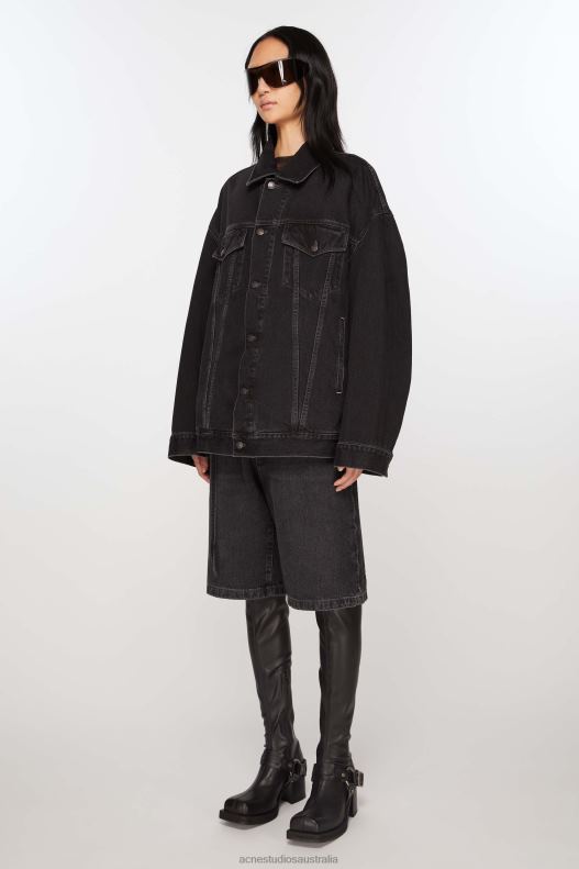 Denim jacket - Oversized Unisex fit Black Acne Studios R66LJ16 Apparel