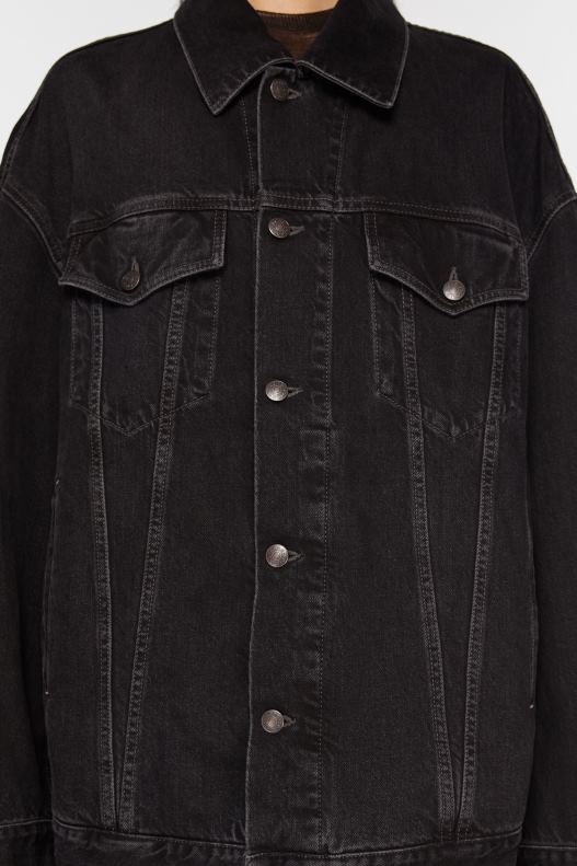 Denim jacket - Oversized Unisex fit Black Acne Studios R66LJ16 Apparel