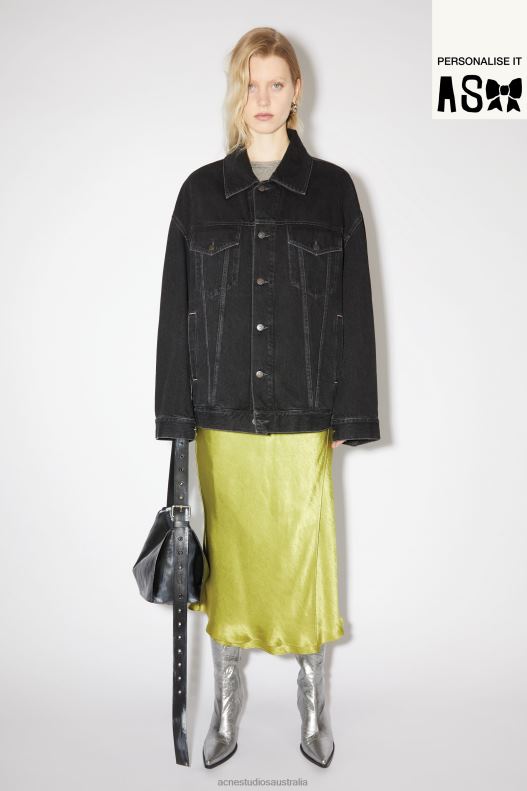 Denim jacket - Oversized Unisex fit Black Acne Studios R66LJ47 Apparel