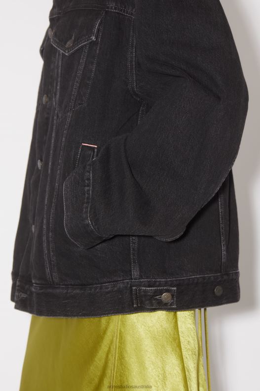 Denim jacket - Oversized Unisex fit Black Acne Studios R66LJ47 Apparel