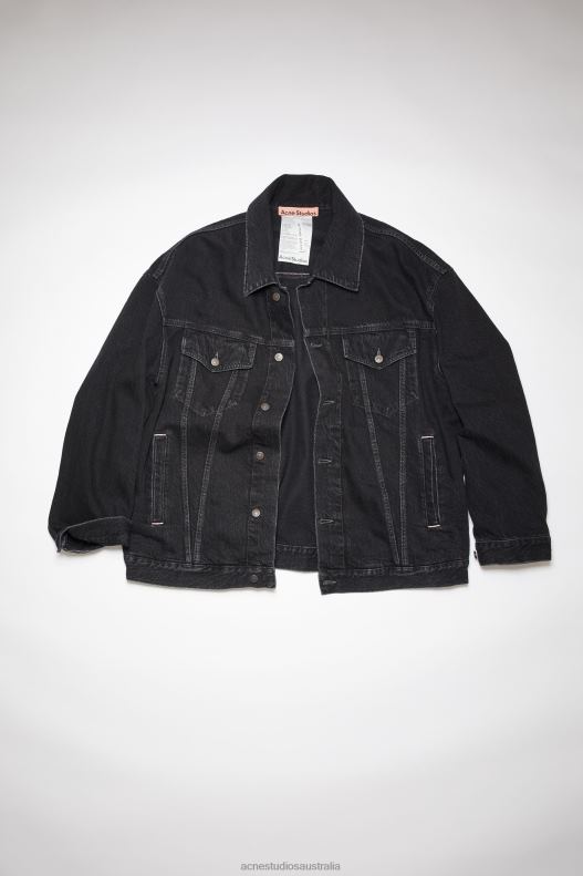 Denim jacket - Oversized Unisex fit Black Acne Studios R66LJ47 Apparel