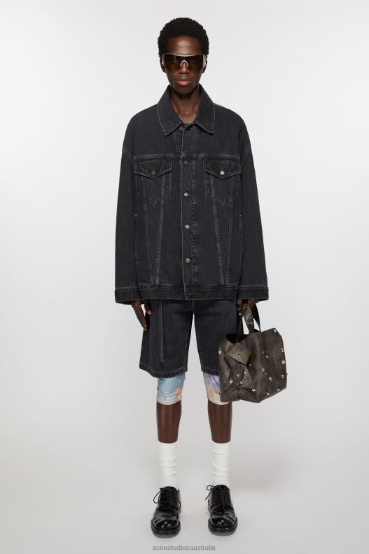 Denim jacket - Oversized Unisex fit Black Acne Studios R66LJ896 Apparel