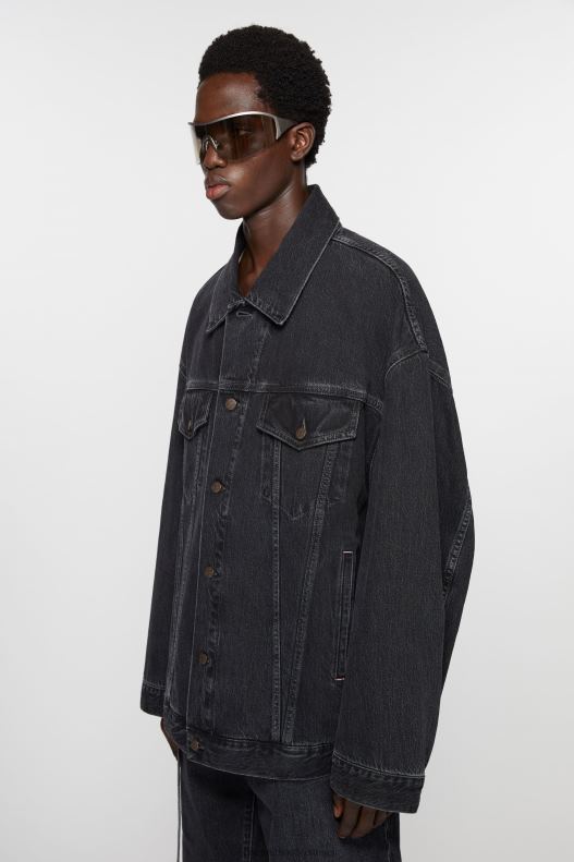 Denim jacket - Oversized Unisex fit Black Acne Studios R66LJ896 Apparel