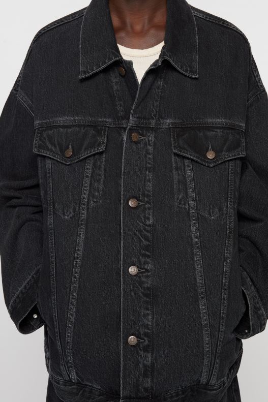 Denim jacket - Oversized Unisex fit Black Acne Studios R66LJ896 Apparel