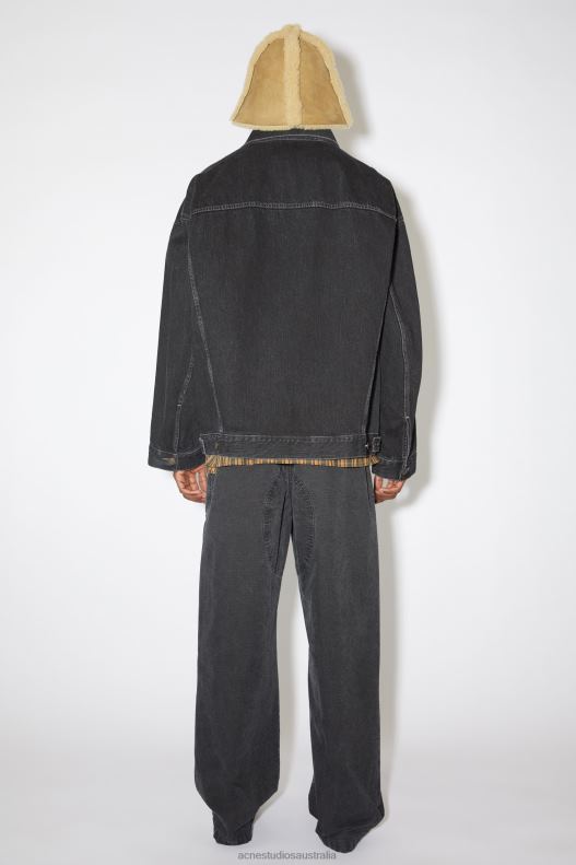 Denim jacket - Oversized Unisex fit Black Acne Studios R66LJ913 Apparel