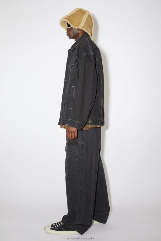 Denim jacket - Oversized Unisex fit Black Acne Studios R66LJ913 Apparel