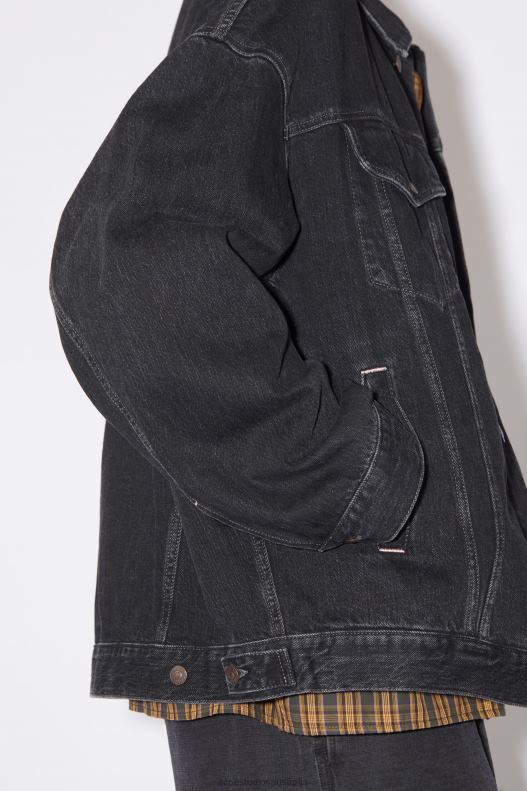 Denim jacket - Oversized Unisex fit Black Acne Studios R66LJ913 Apparel