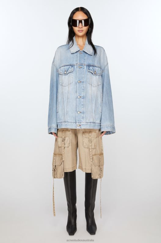 Denim jacket - Oversized Unisex fit Light Blue Acne Studios R66LJ35 Apparel