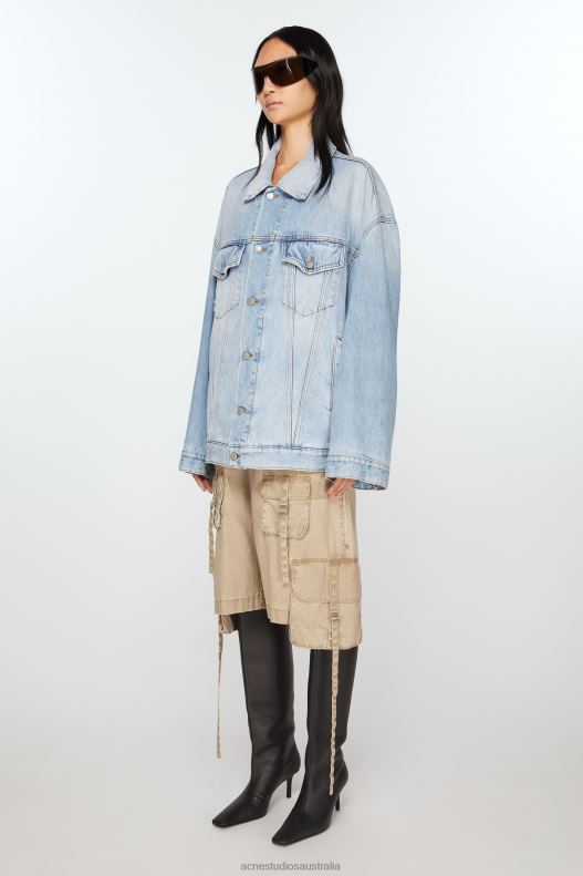 Denim jacket - Oversized Unisex fit Light Blue Acne Studios R66LJ35 Apparel