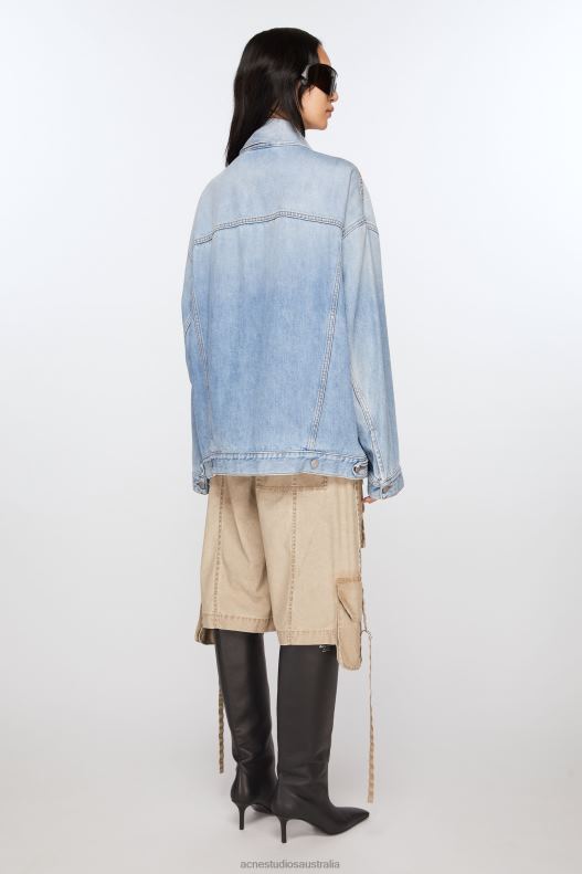 Denim jacket - Oversized Unisex fit Light Blue Acne Studios R66LJ35 Apparel