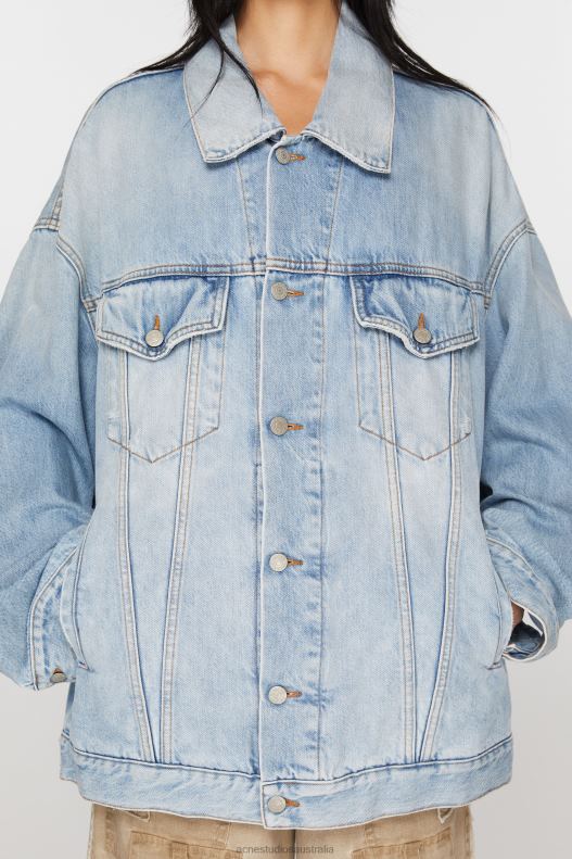 Denim jacket - Oversized Unisex fit Light Blue Acne Studios R66LJ35 Apparel