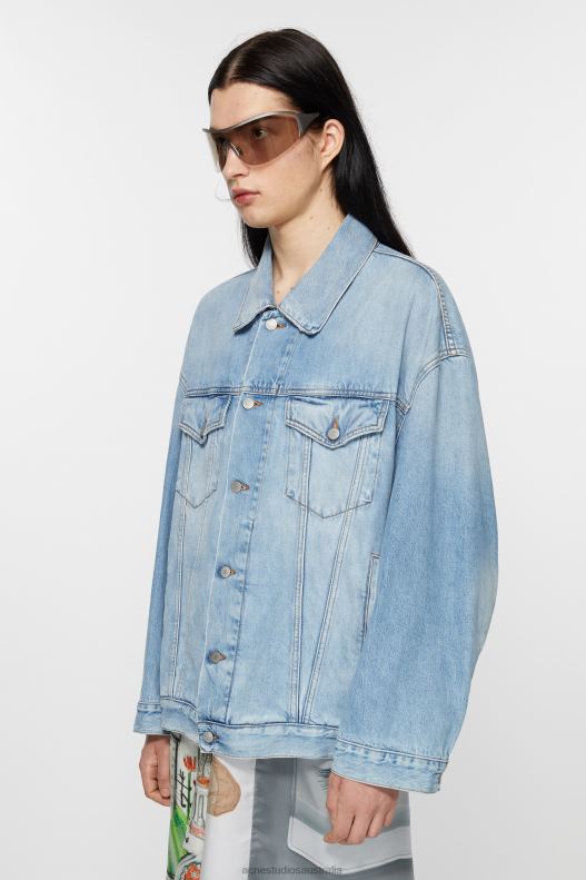 Denim jacket - Oversized Unisex fit Light Blue Acne Studios R66LJ909 Apparel