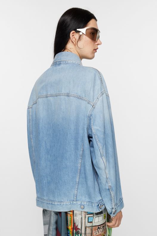 Denim jacket - Oversized Unisex fit Light Blue Acne Studios R66LJ909 Apparel