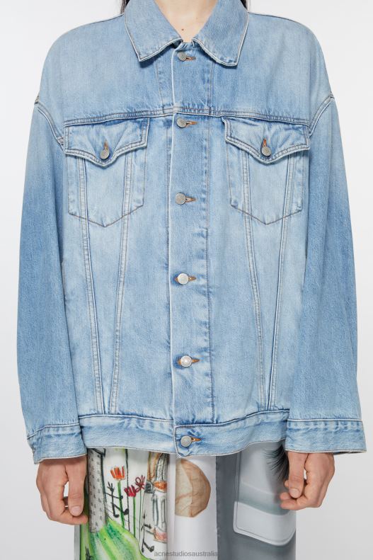 Denim jacket - Oversized Unisex fit Light Blue Acne Studios R66LJ909 Apparel