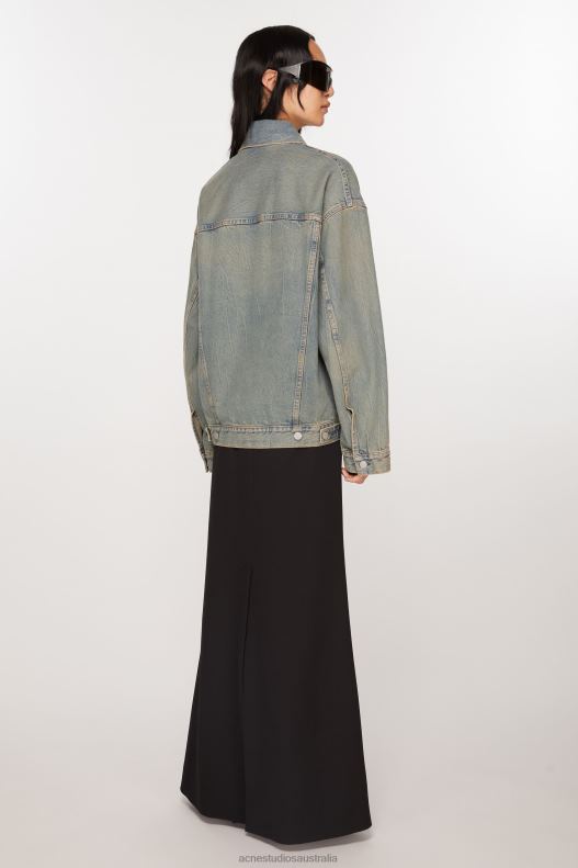 Denim jacket - Oversized fit Blue/Beige Acne Studios R66LJ6 Apparel