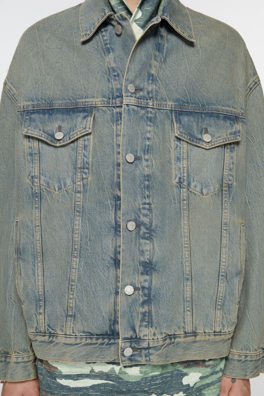 Denim jacket - Oversized fit Blue/Beige Acne Studios R66LJ881 Apparel