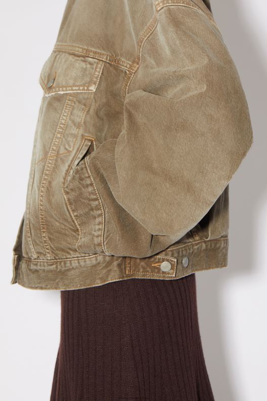 Denim jacket - Relaxed cropped fit Beige Acne Studios R66LJ62 Apparel