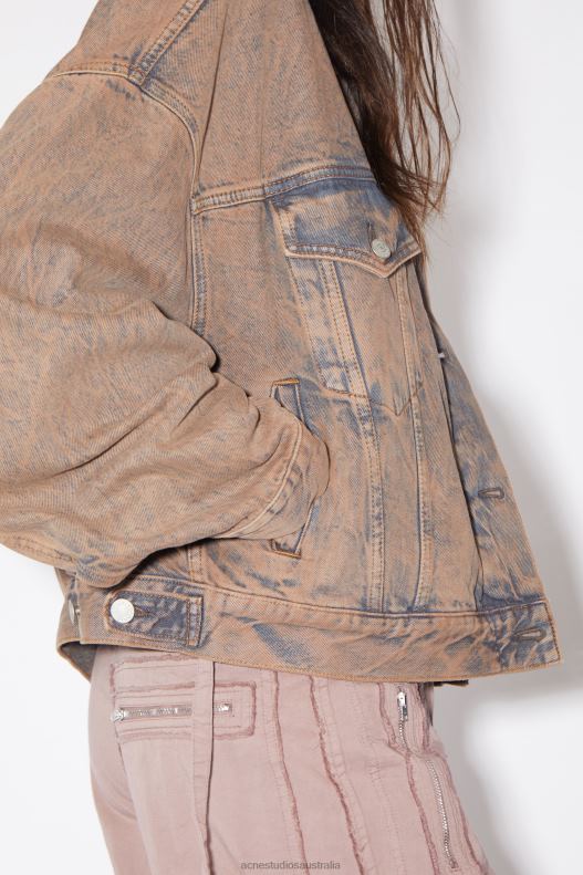 Denim jacket - Relaxed cropped fit Light Pink/Grey Acne Studios R66LJ45 Apparel