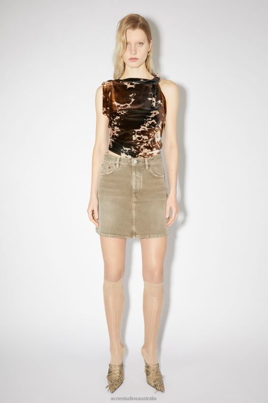 Denim mini skirt Beige Acne Studios R66LJ351 Apparel