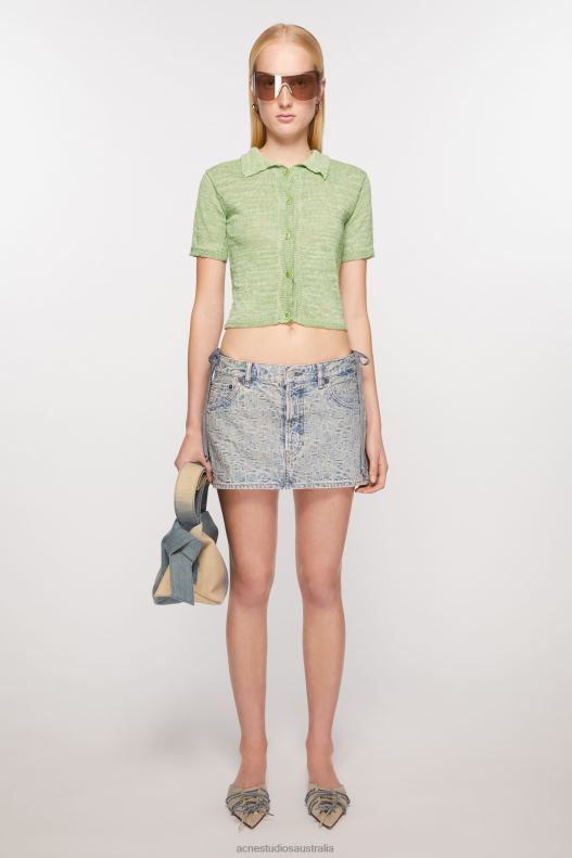 Denim mini skirt Blue/Beige Acne Studios R66LJ256 Apparel