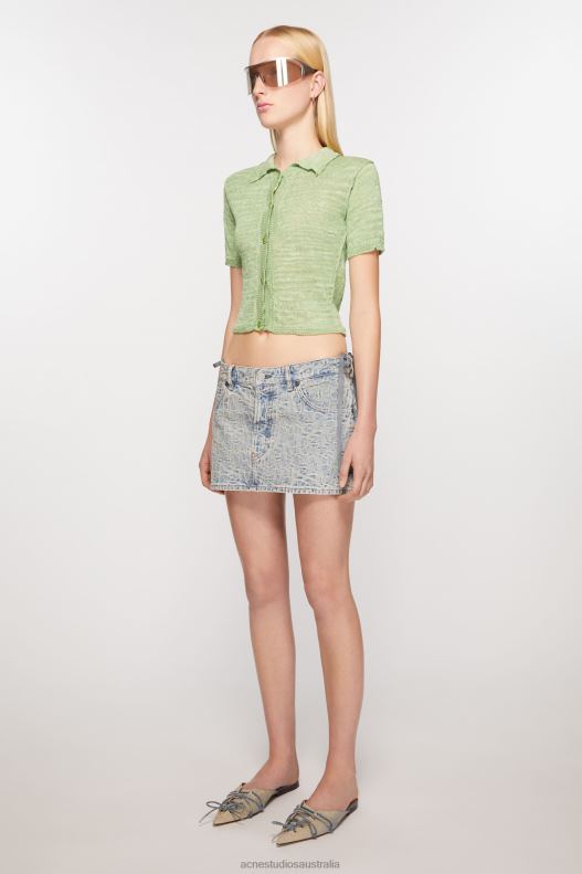 Denim mini skirt Blue/Beige Acne Studios R66LJ256 Apparel