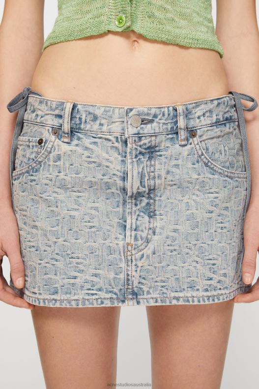 Denim mini skirt Blue/Beige Acne Studios R66LJ256 Apparel