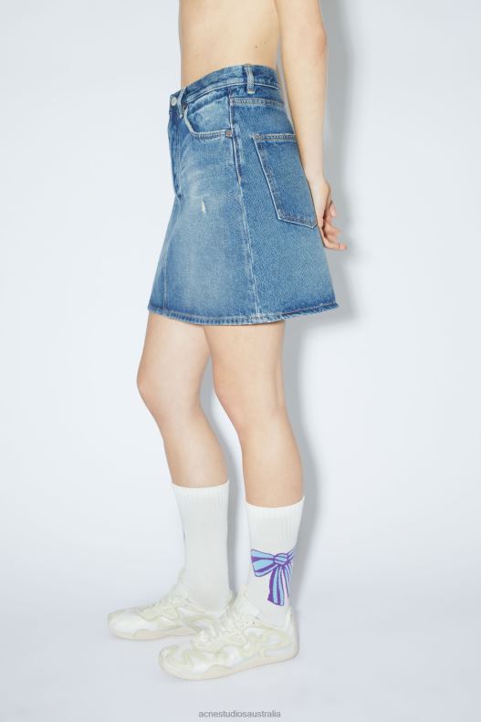 Denim mini skirt Mid Blue Acne Studios R66LJ410 Apparel