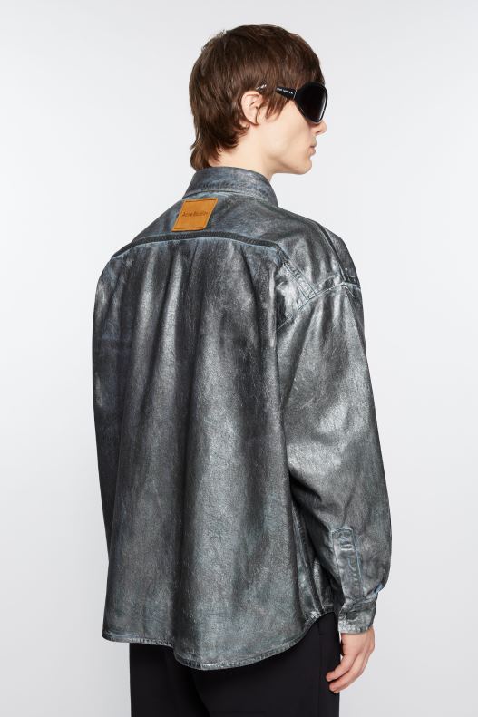 Denim shirt - Relaxed fit Silver/Blue Acne Studios R66LJ998 Apparel