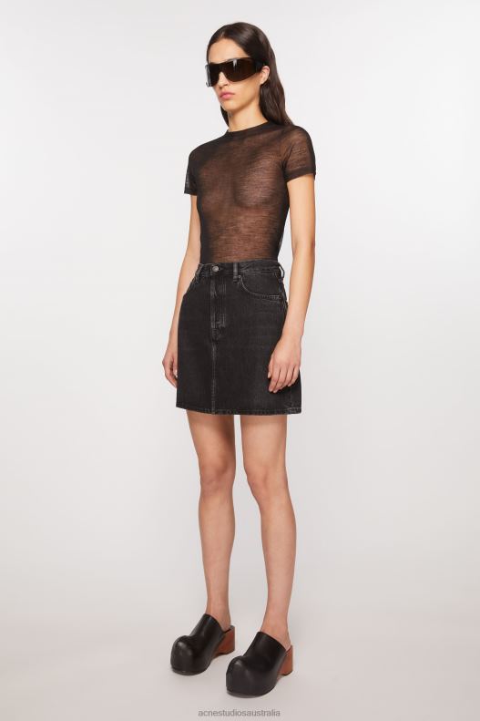 Denim skirt Black Acne Studios R66LJ253 Apparel