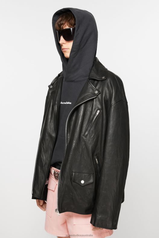 Distressed leather jacket Black Acne Studios R66LJ912 Apparel