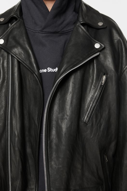 Distressed leather jacket Black Acne Studios R66LJ912 Apparel