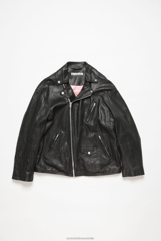 Distressed leather jacket Black Acne Studios R66LJ912 Apparel