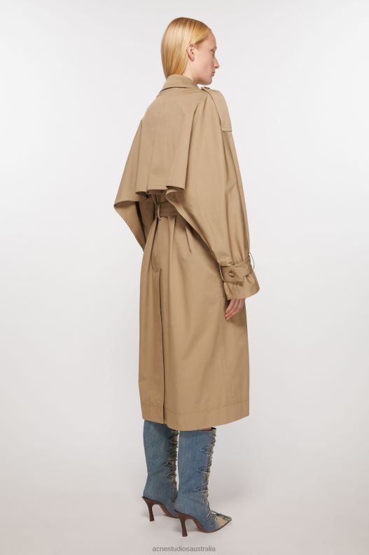 Double-breasted trench coat Cold Beige Acne Studios R66LJ5 Apparel