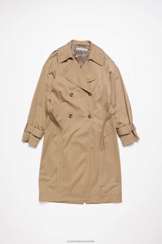 Double-breasted trench coat Cold Beige Acne Studios R66LJ5 Apparel