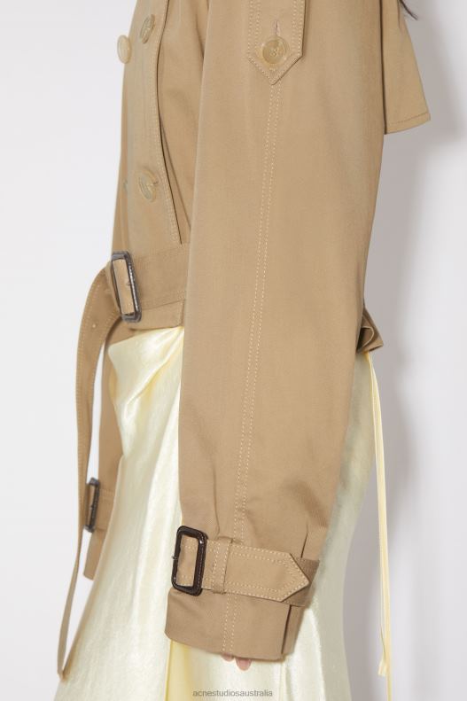 Double-breasted trench jacket Cold Beige Acne Studios R66LJ43 Apparel