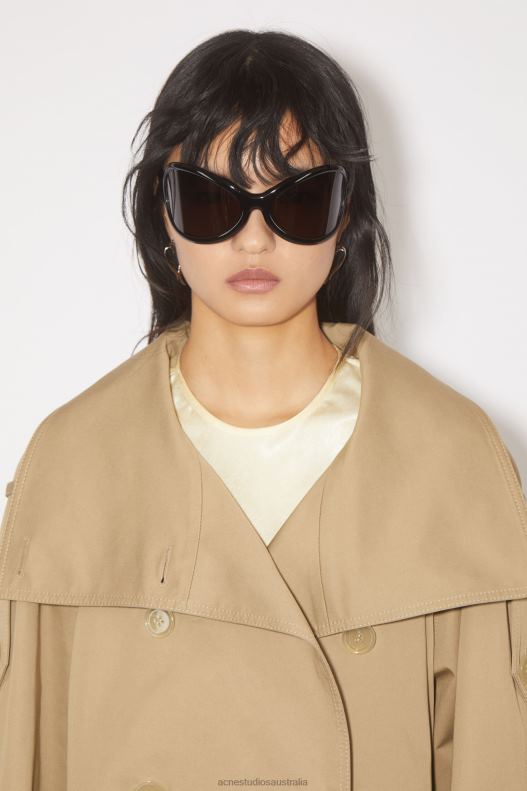 Double-breasted trench jacket Cold Beige Acne Studios R66LJ43 Apparel