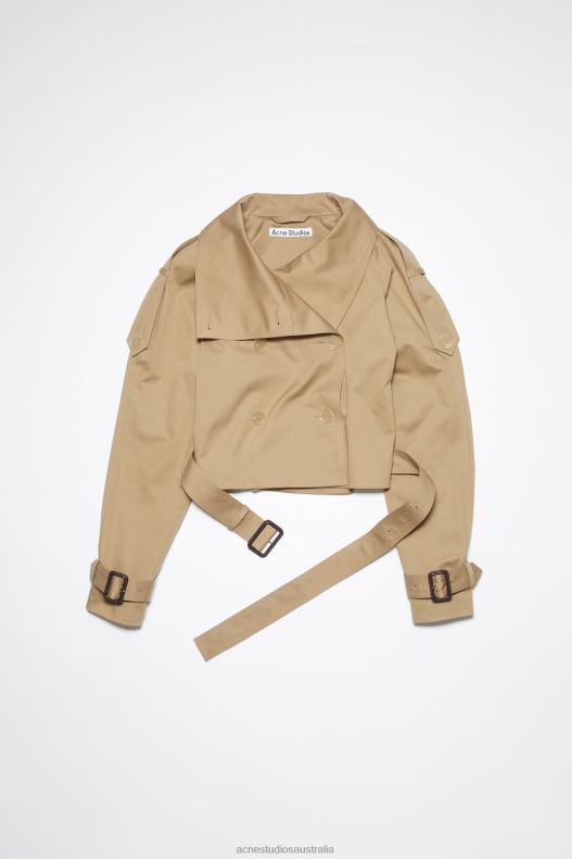 Double-breasted trench jacket Cold Beige Acne Studios R66LJ43 Apparel