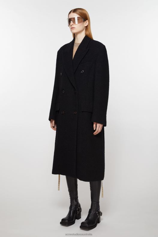 Double-breasted wool coat Black Acne Studios R66LJ1 Apparel