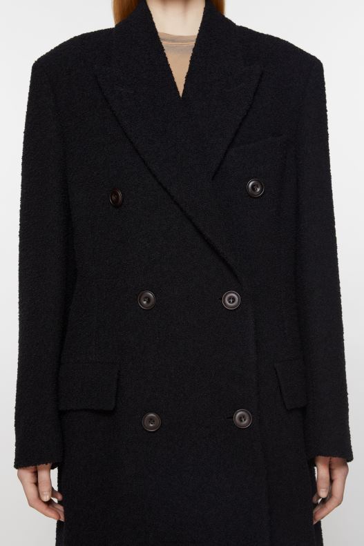 Double-breasted wool coat Black Acne Studios R66LJ1 Apparel