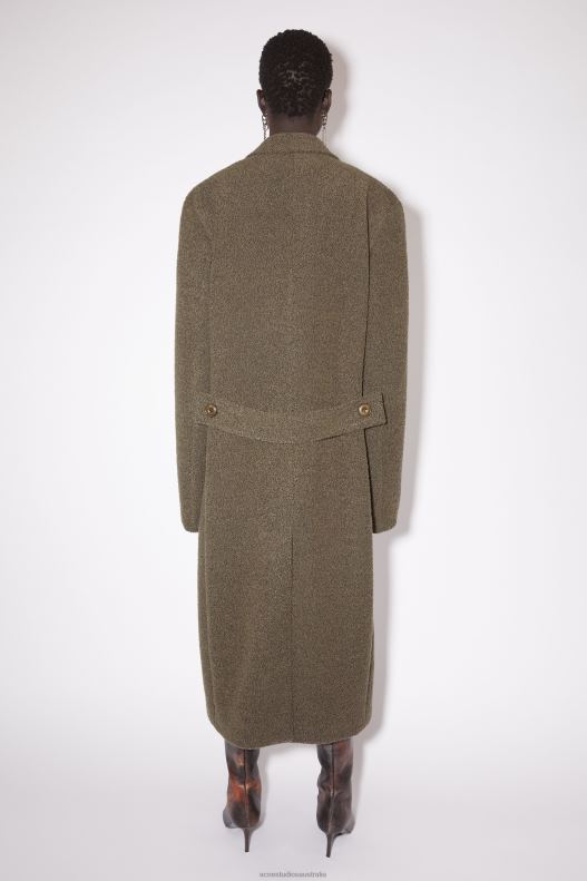 Double-breasted wool coat Taupe Grey Acne Studios R66LJ32 Apparel